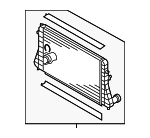 1K0145803CD - Cooling System: Inter-cooler for Volkswagen: Eos, Golf R, GTI, Jetta, Rabbit Image
