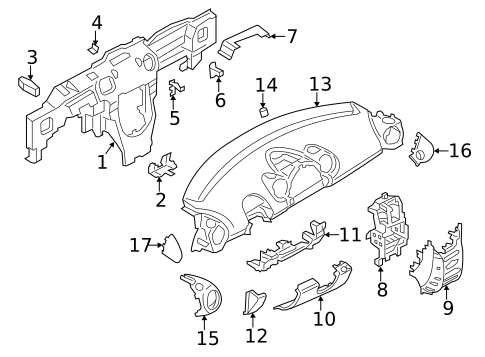 Instrument Panel Components for 2014 Mini Cooper Countryman #0