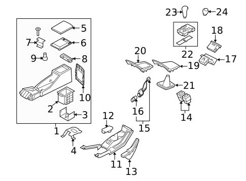 Center Console for 2005 Saab 9-2X #0
