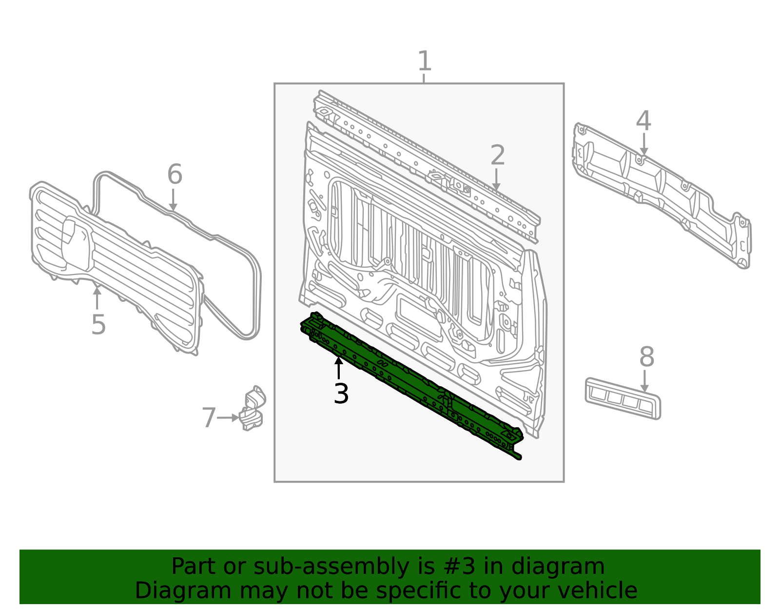 2022-2025 Toyota Tundra Lower Reinforced 64109-0C030 | MotorMotor