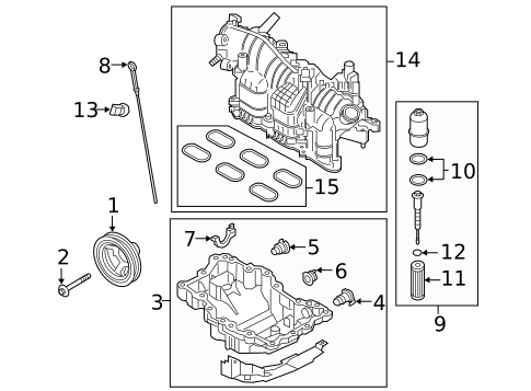 Cylinder Block Components for 2017 Ford Edge #0