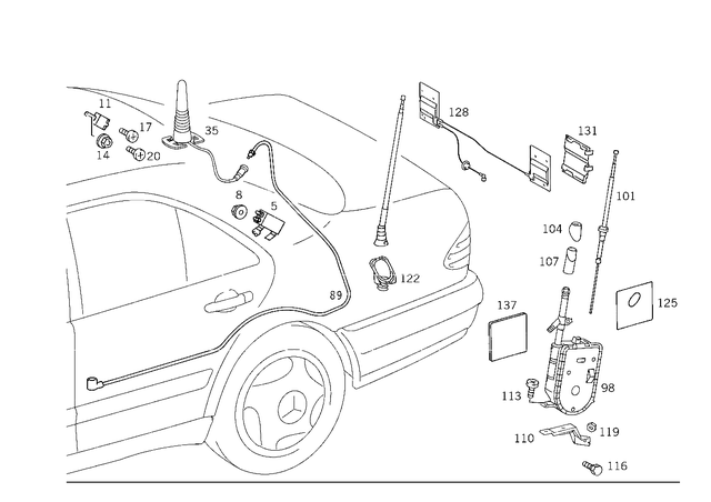 2108204189 - Electrical System: Amplifier for Mercedes-Benz Image image