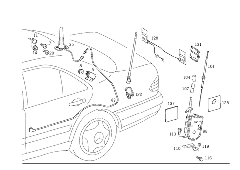 Antenna for 1998 Mercedes-Benz E430 #2