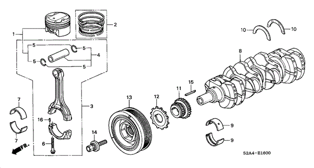 Piston - Crankshaft for 2002 Honda S2000 #0
