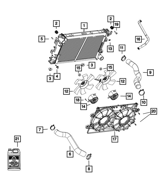 5030603AF - : Radiator Inlet Hose for Mopar Image