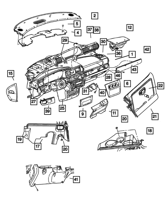 4595757AA - : Instrument Panel Brace for Mopar Image
