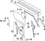 M2DZ78025C26B - Body: Upper Weather-strip for Ford: Bronco Image