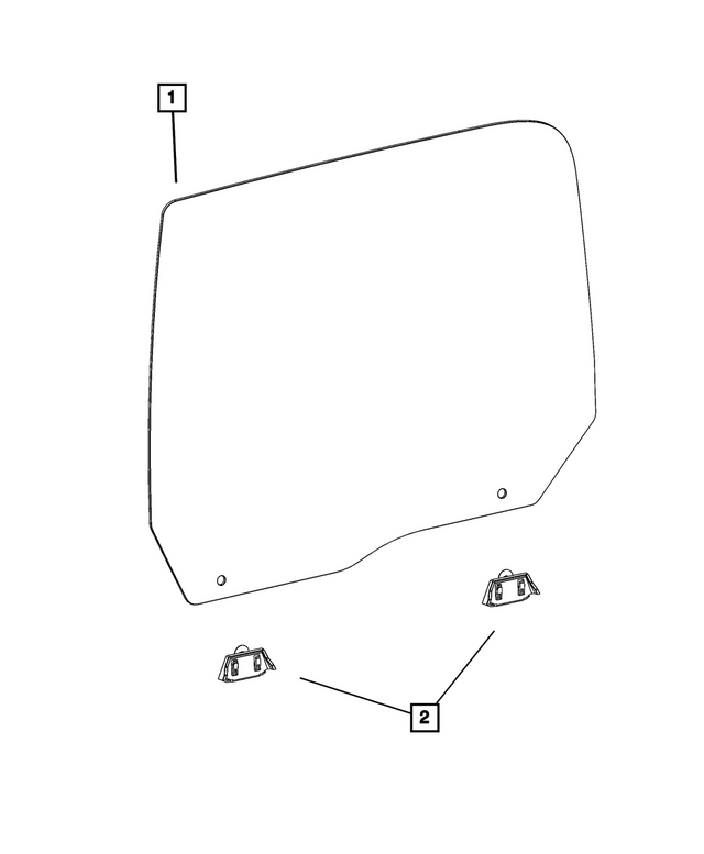 55112402AB - Glass: Rear Door Glass, Right for Mopar Image