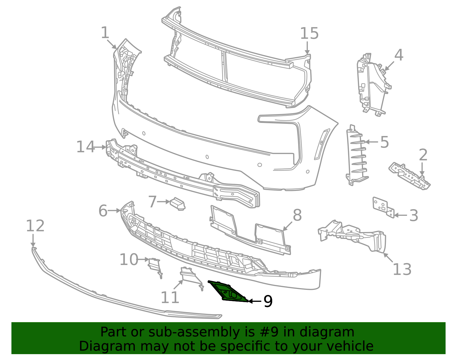 2025-2026 Chevrolet Suburban Bezel 85535485 GM | GMPartsDirect.com