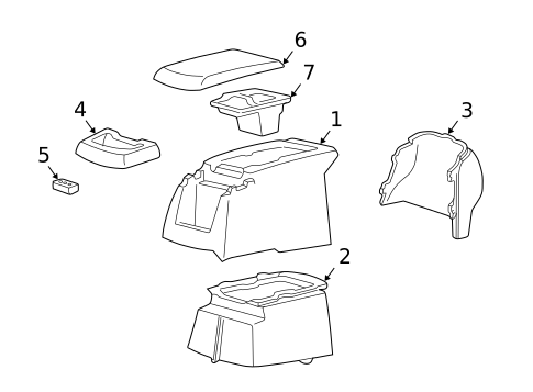 Floor Console for 2004 Ford F-350 Super Duty #0