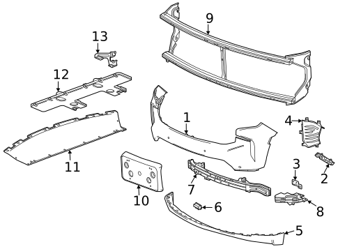 Bumper & Components - Front for 2022 Chevrolet Tahoe #15