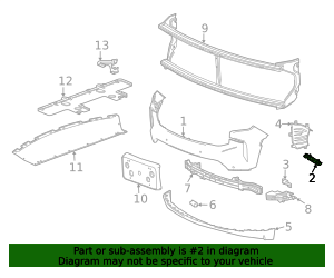 2021-2026 Chevrolet Passenger Side Front Bumper Fascia Guide 85594226 ...