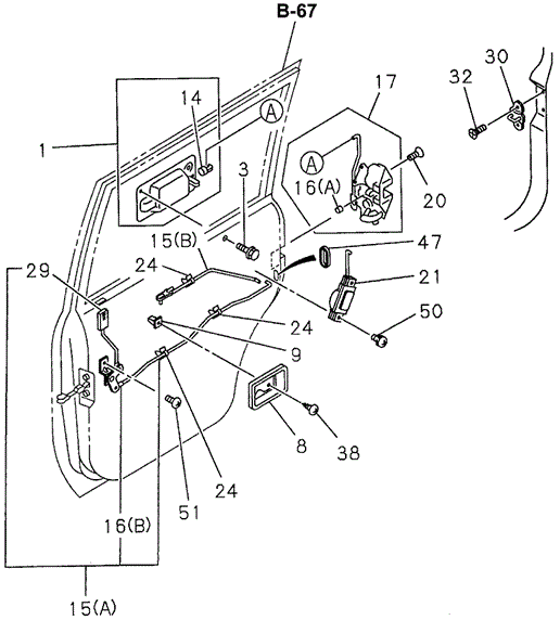 Rear Door Locks for 1997 Acura SLX #0