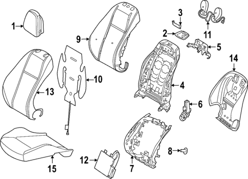 Passenger Seat Components for 2024 Mercedes-Benz C 43 AMG&reg; #0