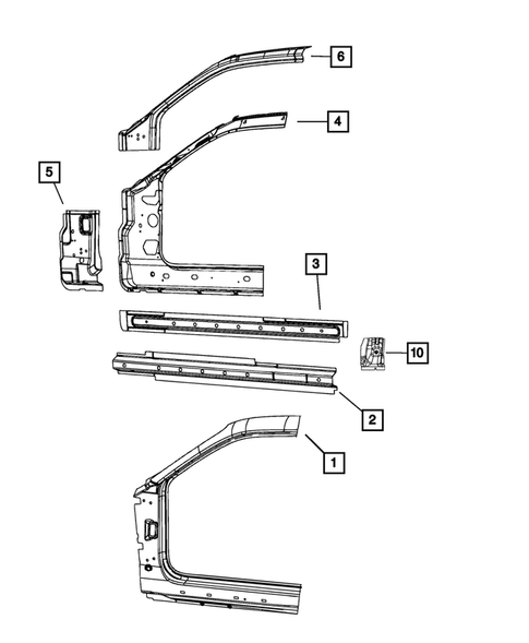 Aperture Panel and Pillar Supports for 2014 Dodge Challenger #1