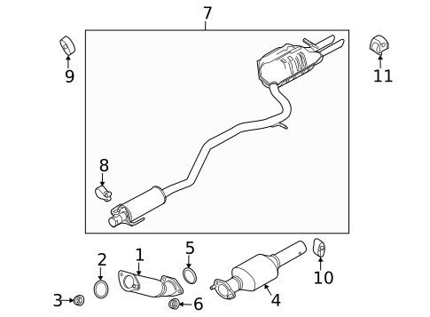 Exhaust Components for 2010 Mercury Milan #0