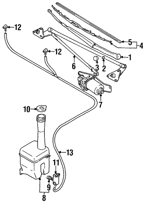 Wiper & Washer Components for 1996 Suzuki Esteem #0