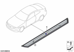 51478054525 - Retrofitting / Conversion / Accessories: Cover, Entrance for BMW Image