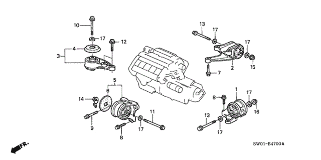 Engine Mounts for 2004 Acura NSX #0