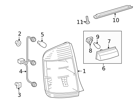 High Mounted Stop Lamp for 2005 Toyota Prius #0