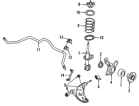 Suspension Components for 1996 Ford Probe #1