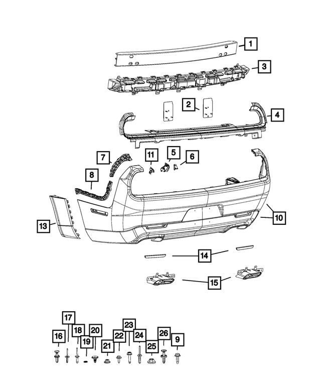 6101981 - Frame, Bumper and Fascia: Screw for Mopar Image image