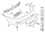 51127078441 - : Bumper Trim Panel, Primed, Rear for BMW Image
