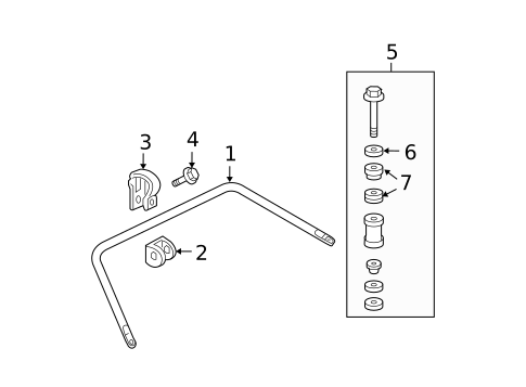 Stabilizer Bar & Components for 2007 Cadillac DTS #0