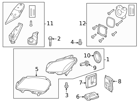 Headlamp Components for 2016 Mercedes-Benz GL63 AMG #3