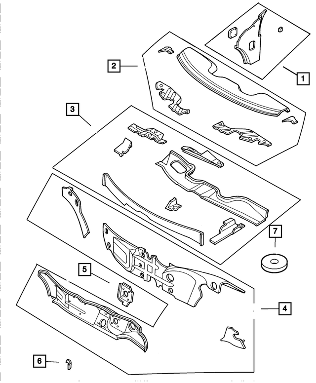 4580420AD - Body Sheet Metal Except Doors: Cowl Side Panel, Right for Mopar Image
