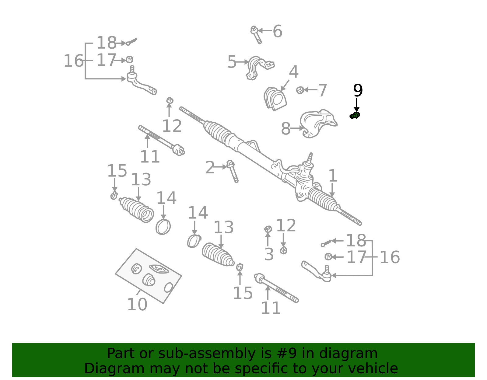 2000-2006 Toyota Rack And Pinion Mount Bolt 90080-10140 | OEM Parts Online