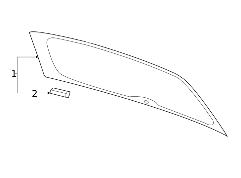 Glass - Lift Gate for 2023 Volkswagen Atlas #0