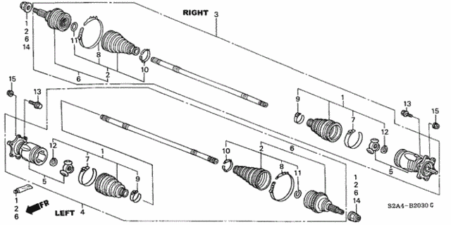 Rear Driveshaft for 2002 Honda S2000 #0