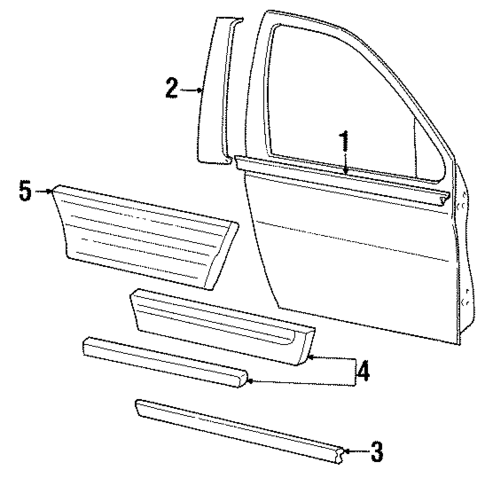 Exterior Trim - Front Door for 2001 Ford Windstar #0
