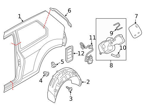 Quarter Panel & Components for 2015 Volkswagen GTI #0