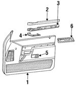 F1TZ7823942AAK - Body: Door Trim Panel for Ford: Explorer Image
