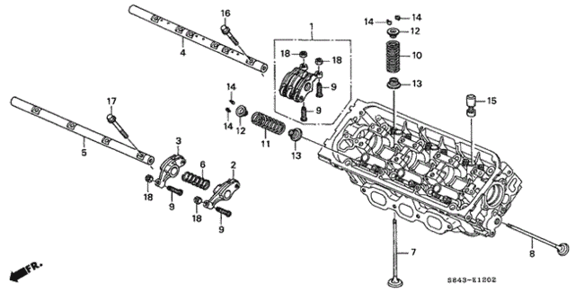 Valve - Rocker Arm (FR.) (V6) for 2002 Honda Accord #0