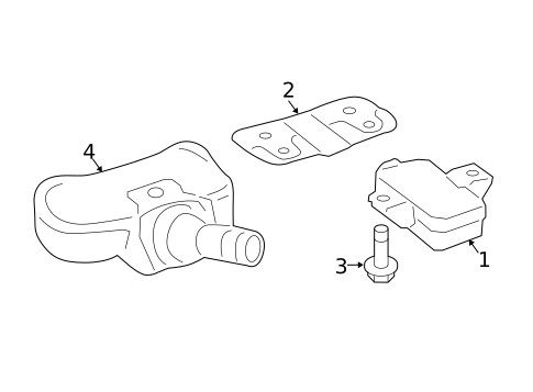 Tire Pressure Monitor Components for 2014 Mercedes-Benz E350 #0