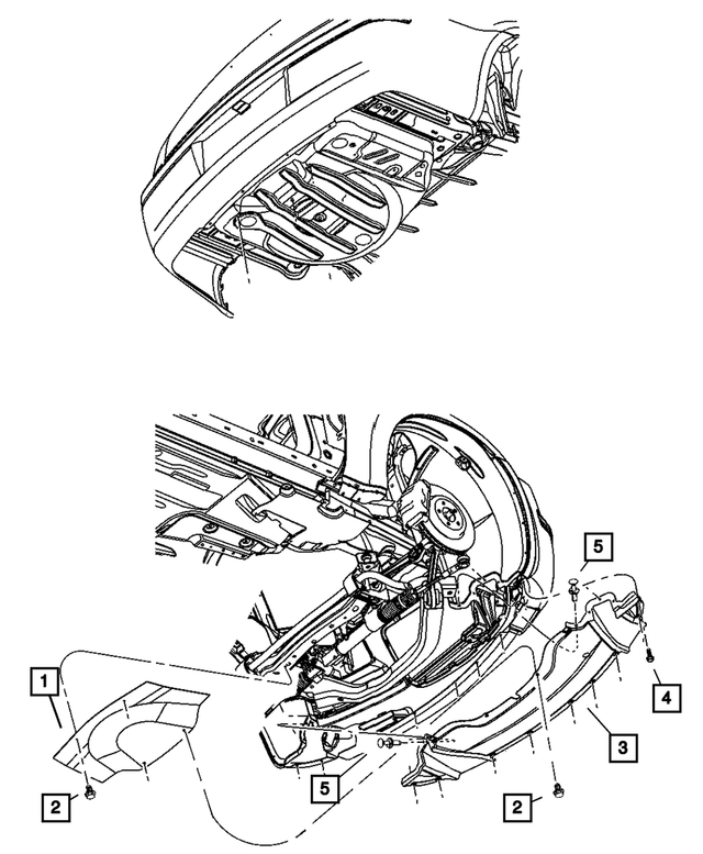 « 4806104AE – Body Sheet Metal Except Doors : Avant Blindage Inferieur pour Mopar Image »