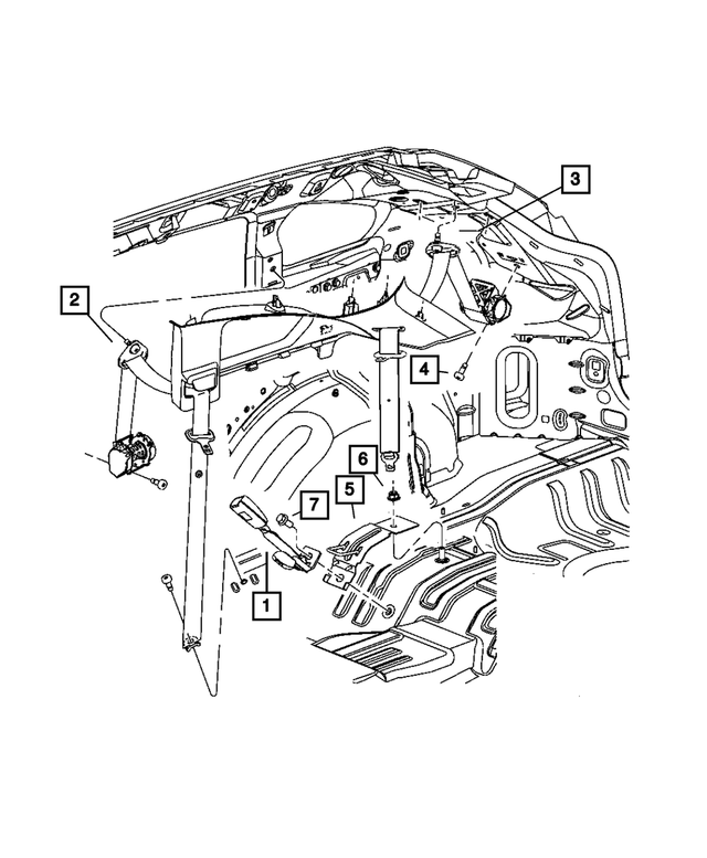 1GC391DVAA - : Rear Inner Seat Belt, Left, Dual for Mopar Image