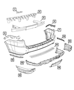 1XV10LAUAC - Frame, Bumper and Fascia: Rear Lower Fascia for Mopar Image
