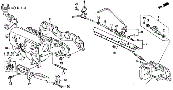 Intake Manifold ('96,'97 SI) for 1996 Honda Civic del Sol #0