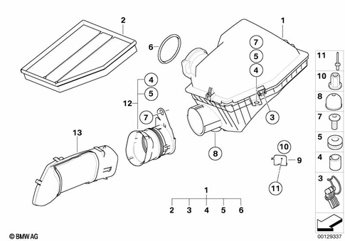 Intake Muffler for 2002 BMW 545i #0
