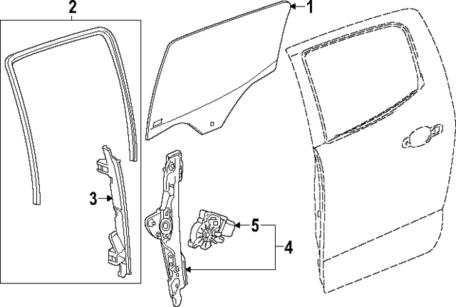 85156511 - : Part# 85156511 F Window for Chevrolet: Colorado | GMC: Canyon Image