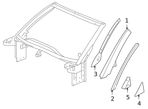 Exterior Trim - Roof for 2004 Cadillac XLR #0