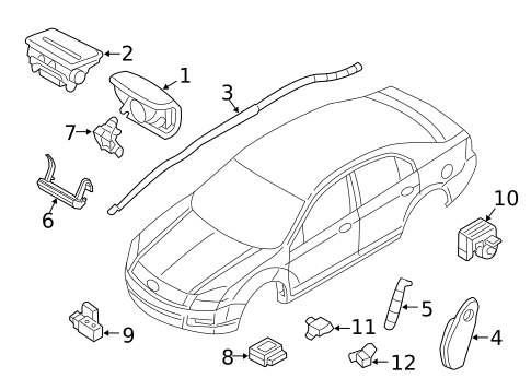 Air Bag Components for 2012 Lincoln MKZ #0