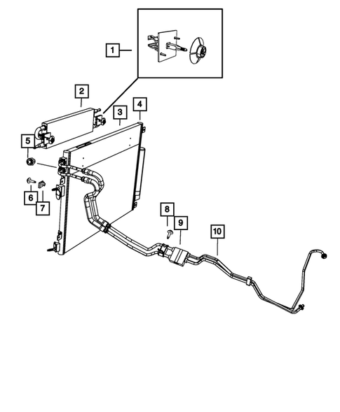Transmission Oil Cooler, and Lines for 2018 Dodge Challenger #0