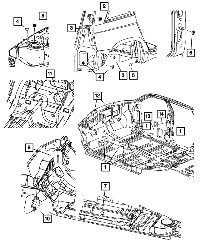 4860222 - Body Sheet Metal Except Doors: Plug for Mopar Image