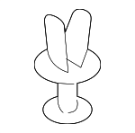 4G0867632 - Body: Upper Trim Clip for Audi Image