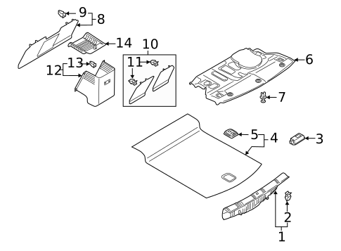 Interior Trim - Rear Body for 2023 Audi A8 Quattro #4